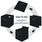 Black Foldable Storage Cubes Bins , Fabric Storage Box Cubes Organizer Baskets with Dual Handles for Home Organizer (Black)